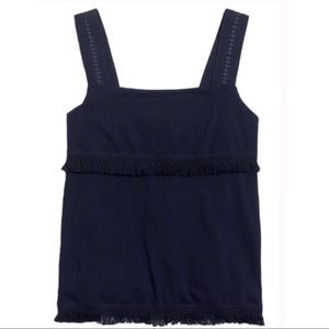 JCrew Factory Navy fringe tank